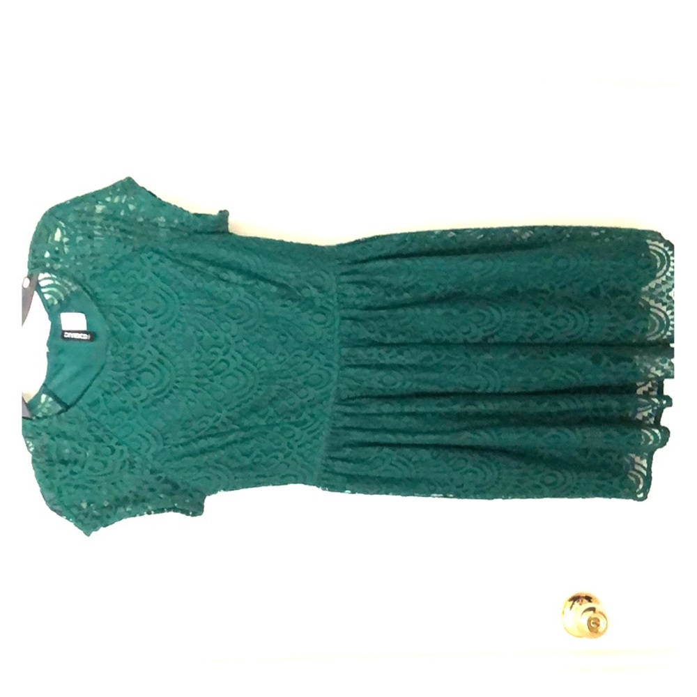 Lace forrest green dress